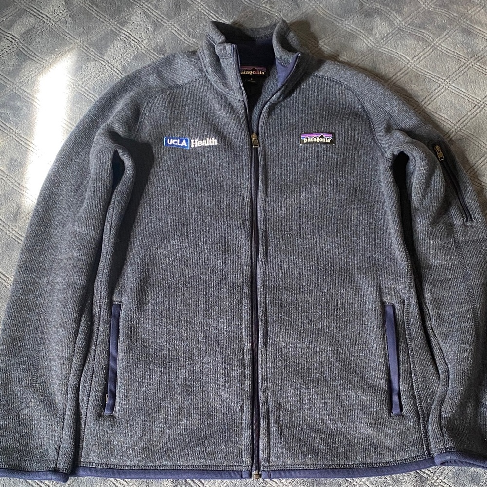 Patagonia Women Gray Full-Zip Fleece Jacket with UCLA Health Patch